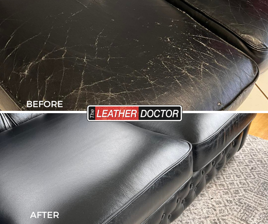 Black Chesterfield Restoration Geelong