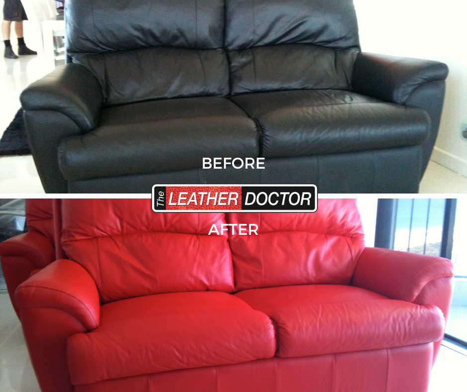 Black to Red Sofa Recolouring