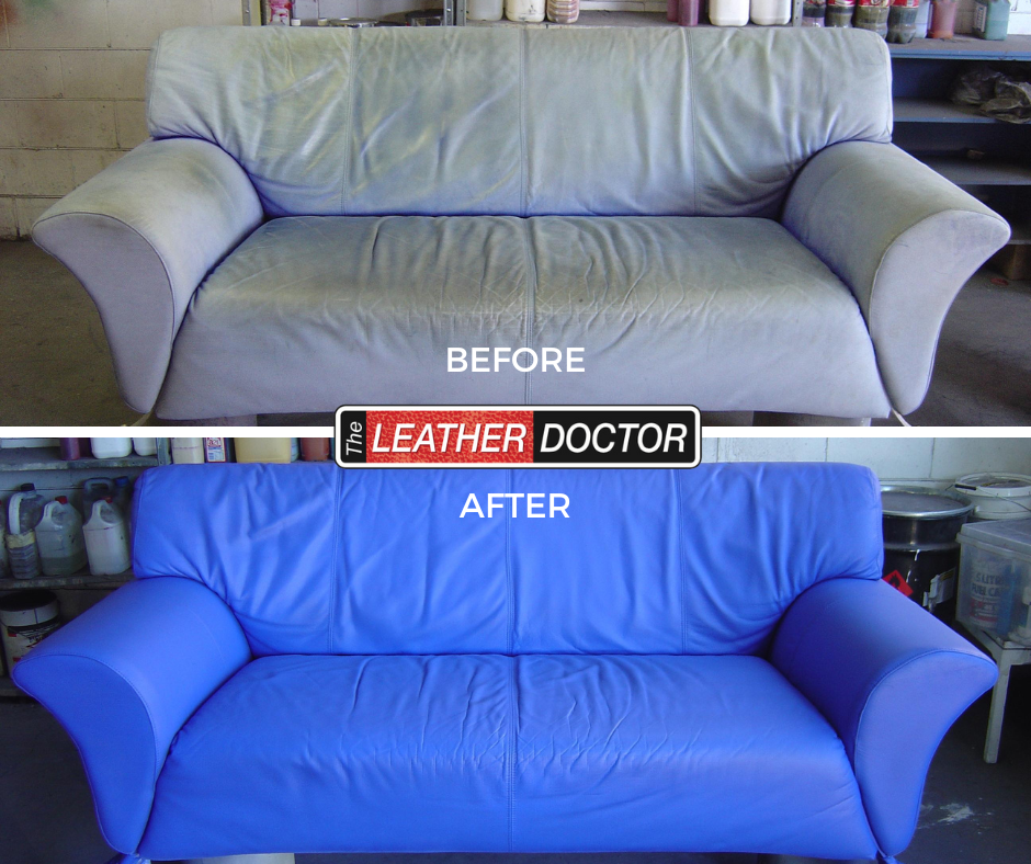 Bright Blue Leather Recolouring