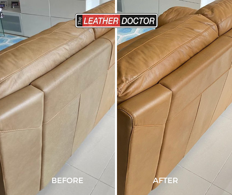 Brown Leather Couch Back Conditioning