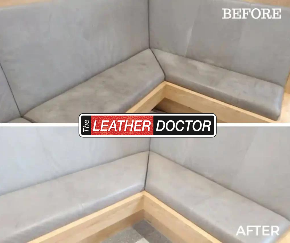 Corner Booth and Back Vinyl Cleaning BnA