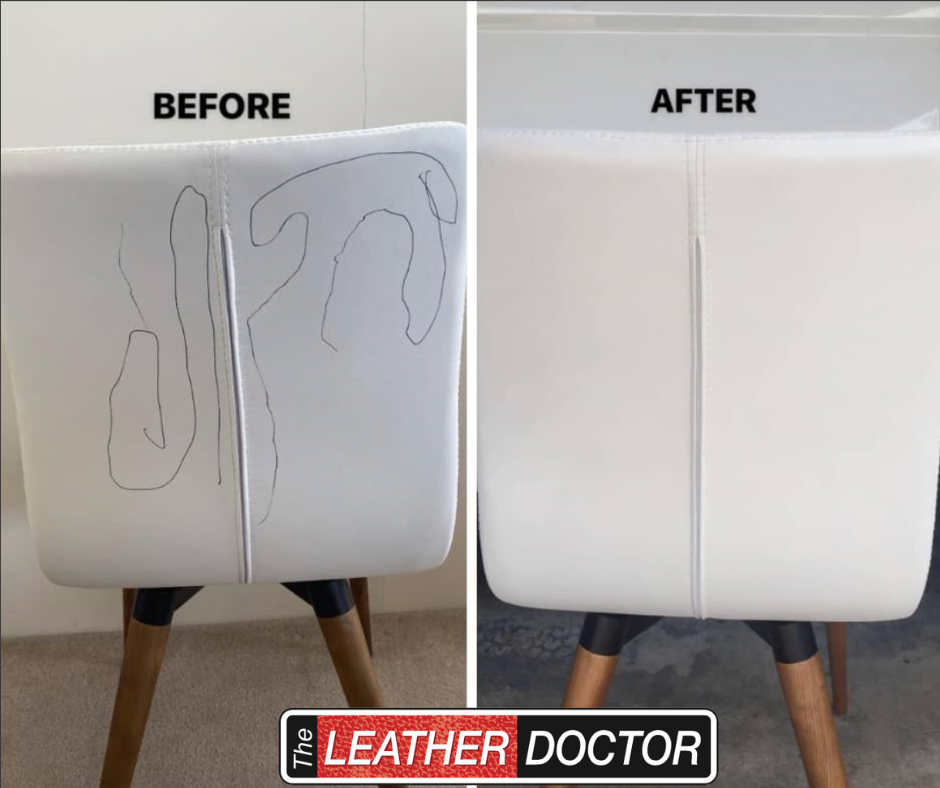Leather White Chair Pen Stain Removal