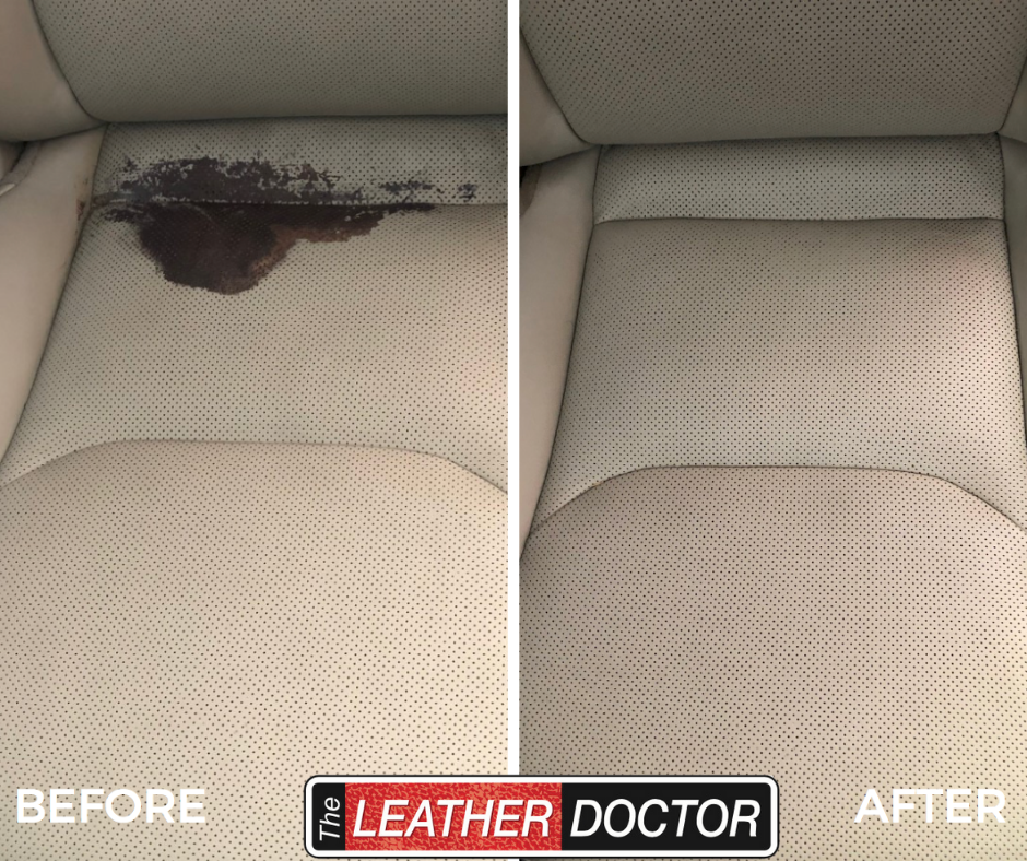 Light Car Seat Dark Stain Removal