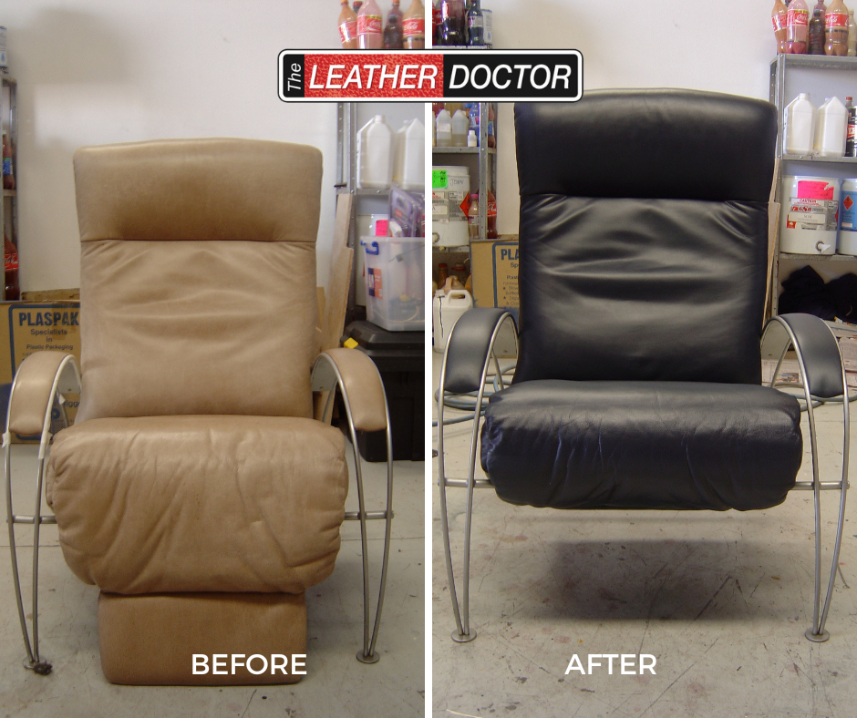 Modern Dining Chair Reupholstery to Blue