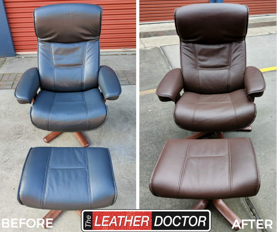 Modern Armchair Recolouring Black to Brown