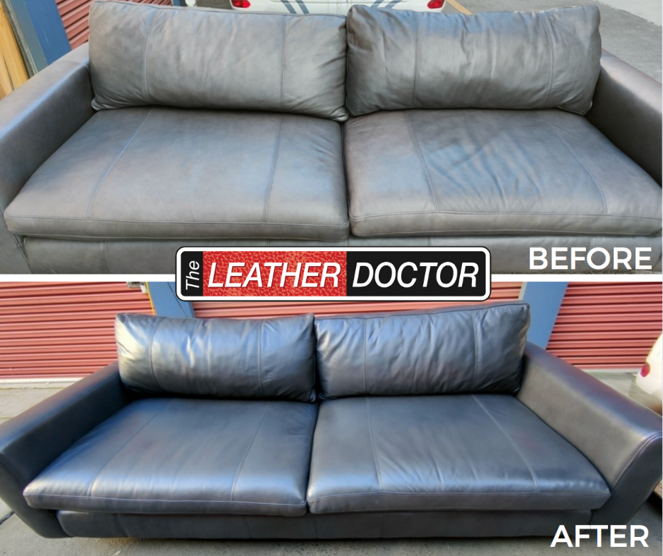 Modern Black Couch Recolouring and Conditioning